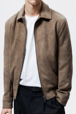 Men's Amekaji Zip Down Suede Jacket