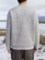 Men's Top Fleece Suede Sweatshirt