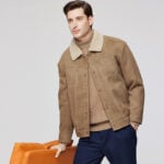 Men's Thicken Cargo Faux Suede Jacket