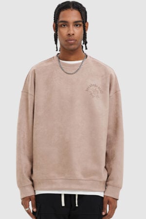 Loose Rose Couples Suede Sweatshirt