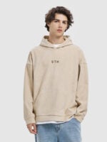 Amekaji Loose Couples Suede Hoodie