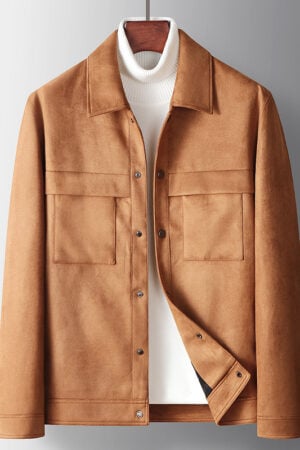 Men's Winter Cargo Suede Jacket