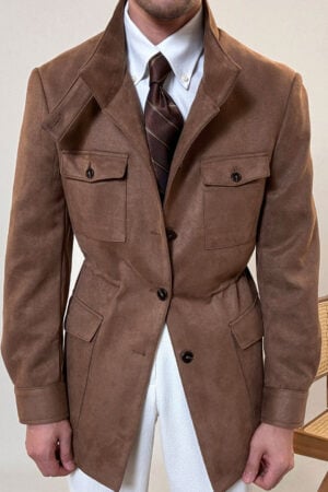 Italian Pockets Suede Hunting Jacket