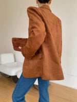 Women's Vintage Suede Blazer In Brown