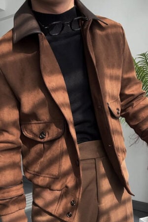Men's Commuter Suede Lapel Jacket