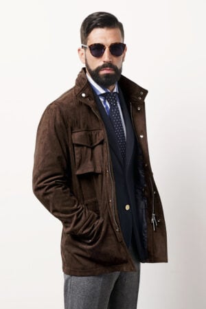 Vintage Suede M65 Field Jacket for Men