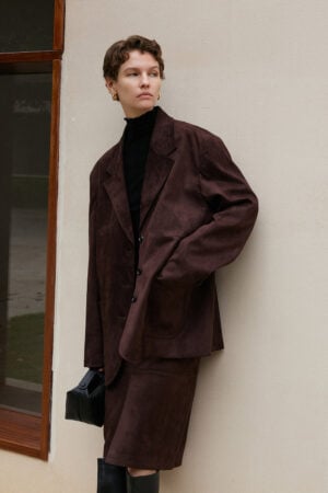 Women's Simple Niche Suede Blazer Jacket