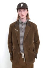 Men's Simple Splice Loose Suede Blazer Jacket