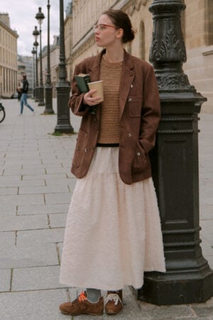 Women's Vintage Maillard Faux Suede Blazer